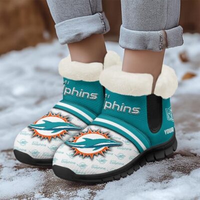 Miami Dolphins Comfy Winter Snow Boots SBA1018
