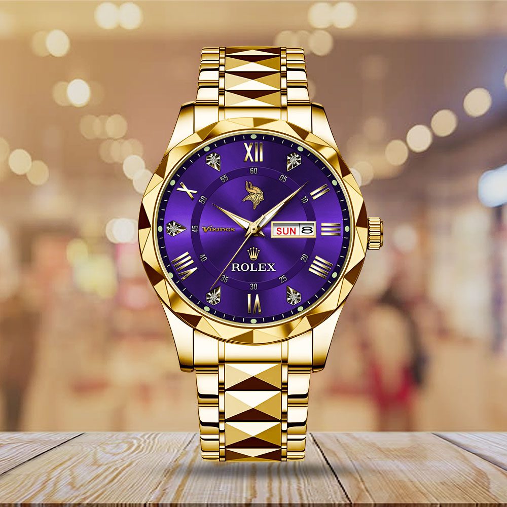 Minnesota-Vikings-x-Rolex-Alloy-Luxury-Quartz-Watch-1 Minnesota Vikings x Rolex Alloy Luxury Quartz Watch 1