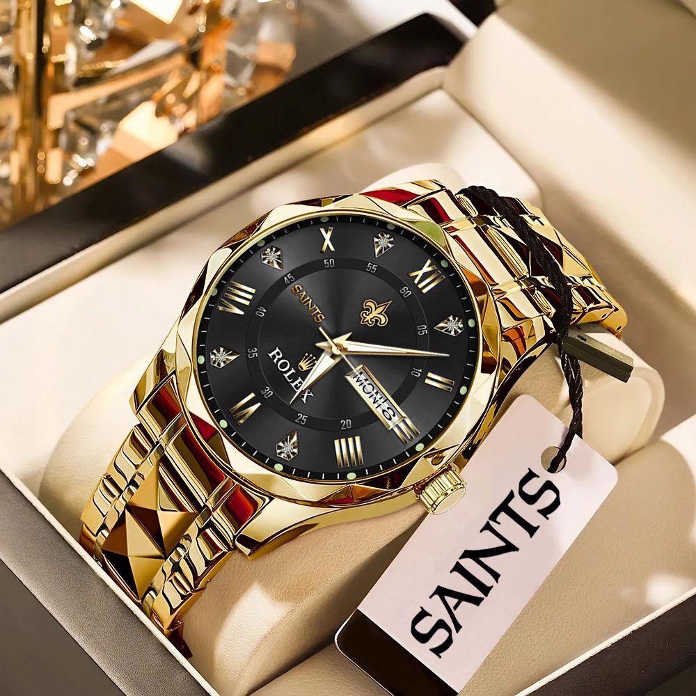 New-Orleans-Saints-x-Rolex-Alloy-Luxury-Quartz-Watch New Orleans Saints x Rolex Alloy Luxury Quartz Watch