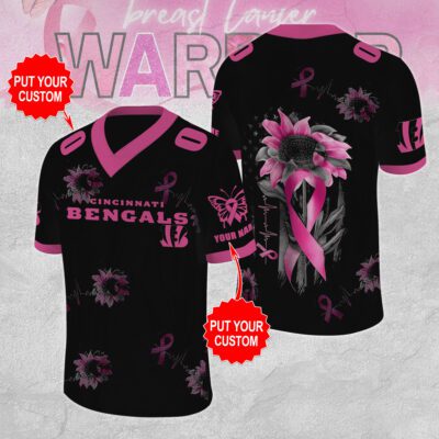 Personalized Cincinnati Bengals x Breast Cancer Awareness Football Jersey