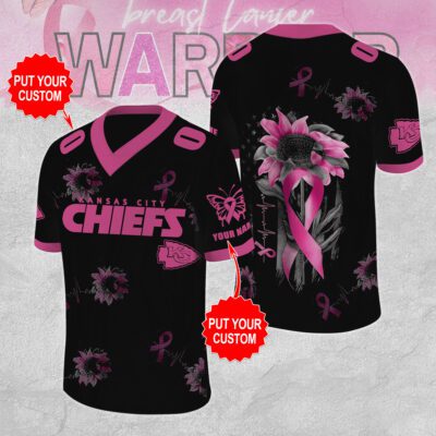 Personalized Kansas City Chiefs x Breast Cancer Awareness Football Jersey