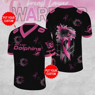 Personalized Miami Dolphins x Breast Cancer Awareness Football Jersey