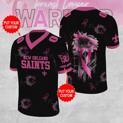 Personalized New Orleans Saints x Breast Cancer Awareness Football Jersey