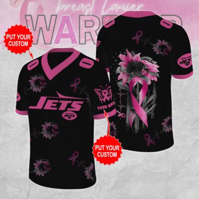 Personalized New York Jets x Breast Cancer Awareness Football Jersey