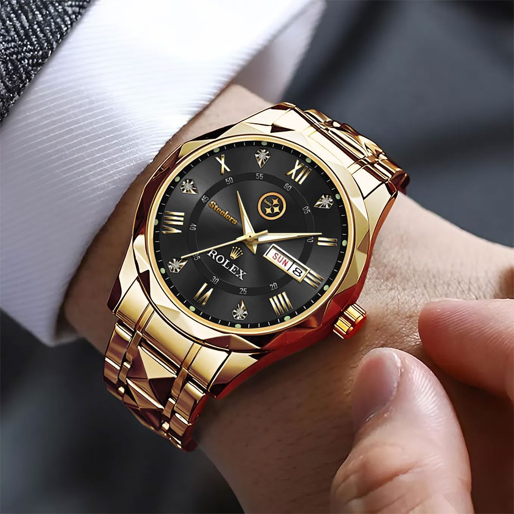 Pittsburgh-Steelers-x-Rolex-Alloy-Luxury-Quartz-Watch-2 Pittsburgh Steelers x Rolex Alloy Luxury Quartz Watch 2