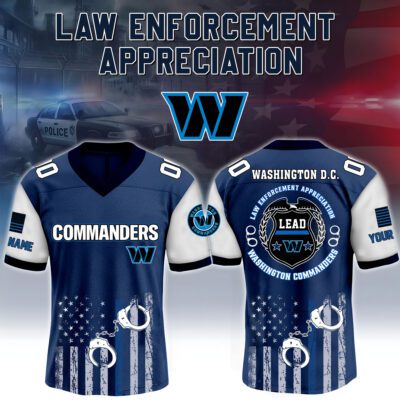 Washington Commanders x Law Enforcement Appreciation Football Jersey - Custom