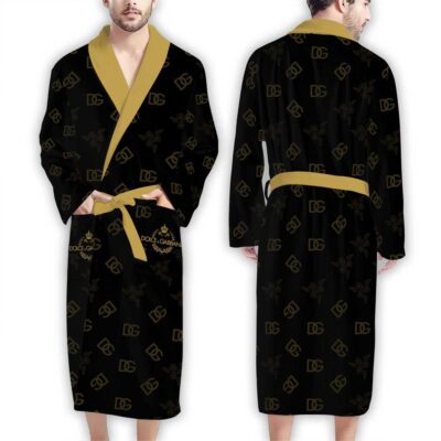 Dolce & Gabbana Razer Pattern Luxury Bathrobe