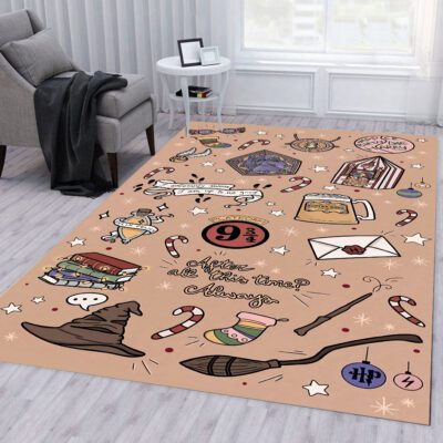 Harry Potter Hogwart Witch School Movies Gift Fan Area Rug Living Room,Harry Potter Rug Floor Decor
