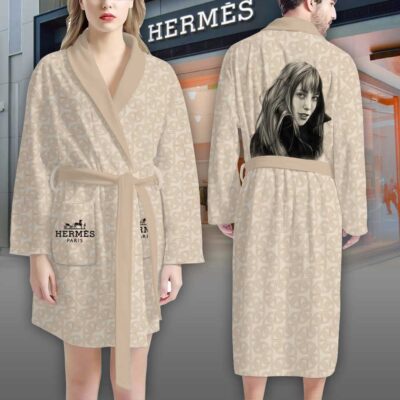 Hermes Pattern Jane Birkin Luxury Bathrobe 2