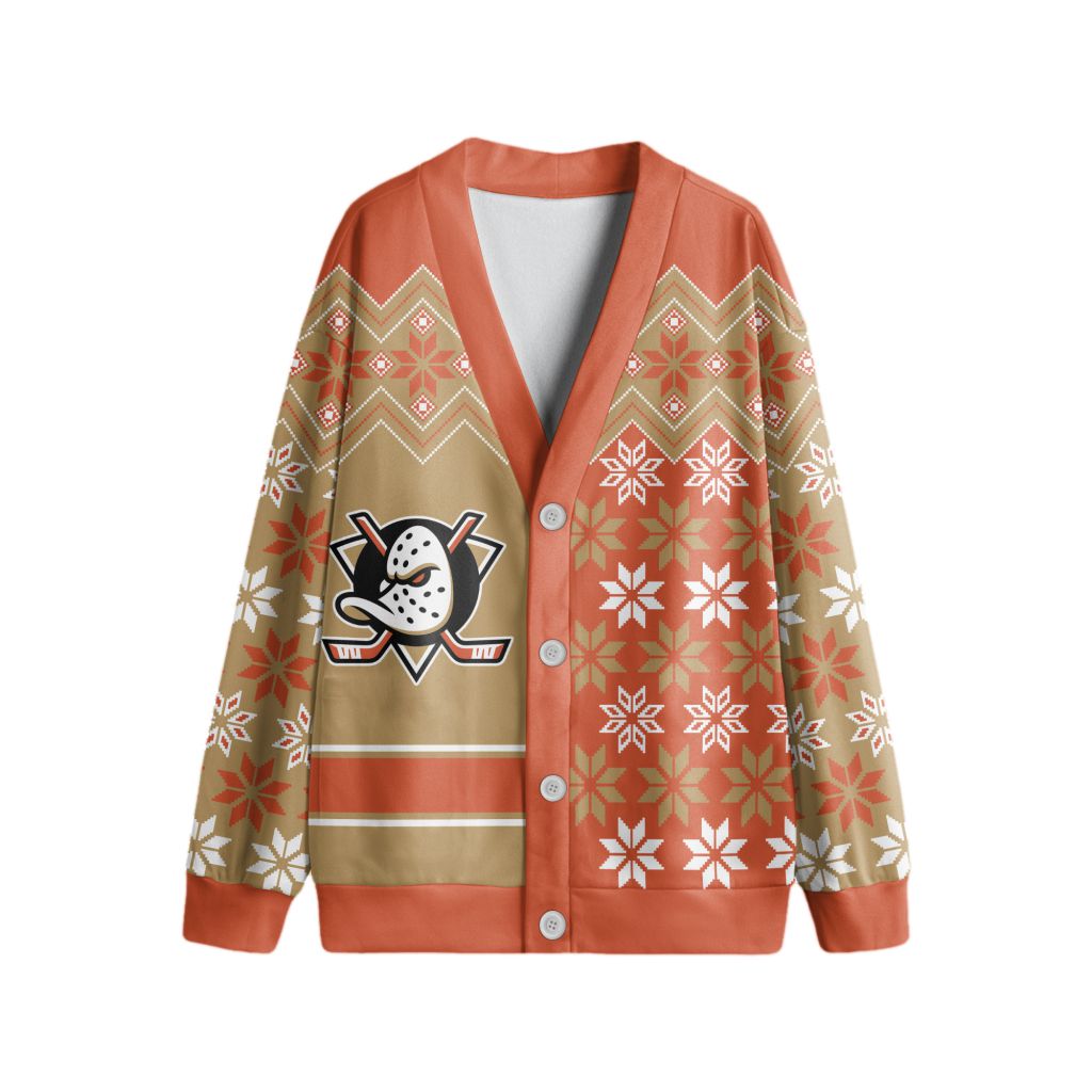 NHL-Anaheim-Ducks-Special-Ugly-Christmas-Cardigan NHL Anaheim Ducks Special Ugly Christmas Cardigan