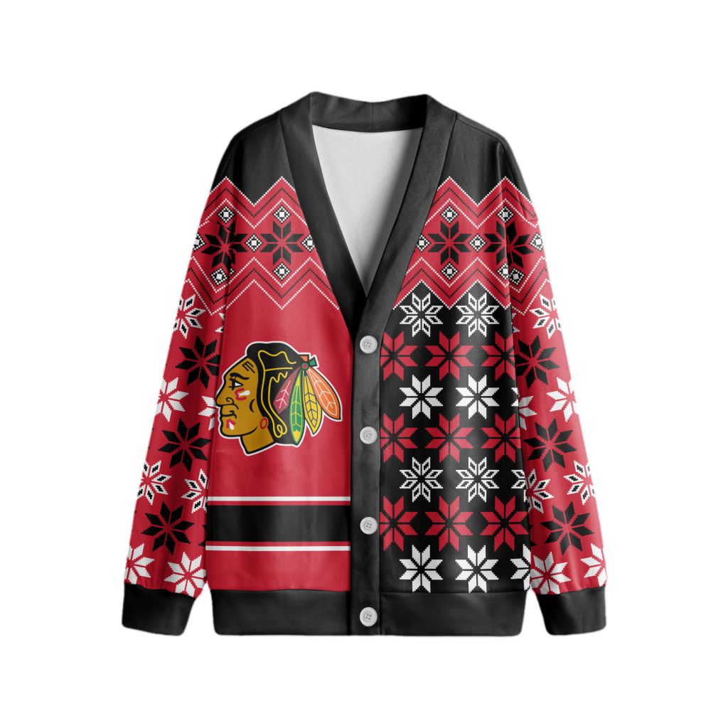 NHL-Chicago-Blackhawks-Special-Ugly-Christmas-Cardigan NHL Chicago Blackhawks Special Ugly Christmas Cardigan