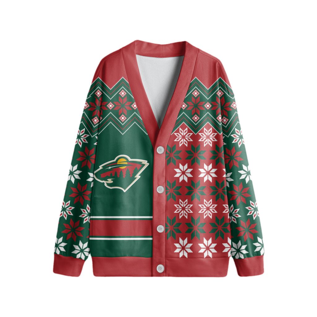 NHL-Minnesota-Wild-Special-Ugly-Christmas-Cardigan NHL Minnesota Wild Special Ugly Christmas Cardigan