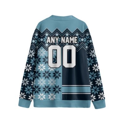 NHL Seattle Kraken Special Ugly Christmas Cardigan 1 NHL Seattle Kraken Special Ugly Christmas Cardigan 1