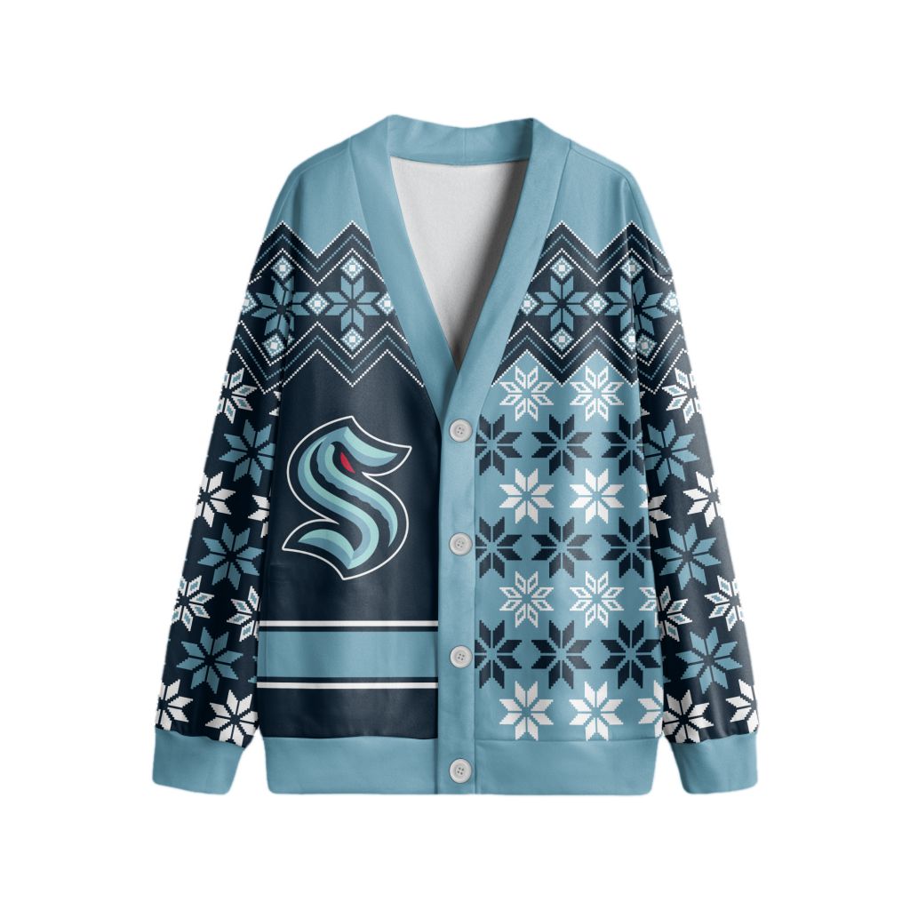 NHL-Seattle-Kraken-Special-Ugly-Christmas-Cardigan NHL Seattle Kraken Special Ugly Christmas Cardigan