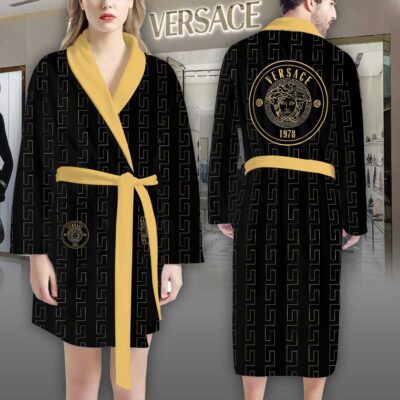 Versace Gold 1978 Pattern Luxury Bathrobe 2