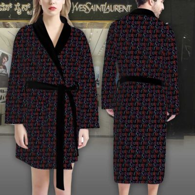 YSL Color YSL Pattern Luxury Bathrobe 2