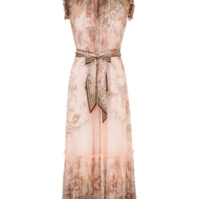 Zimmermann Alchemy Flutter Dress - Pink Paisley