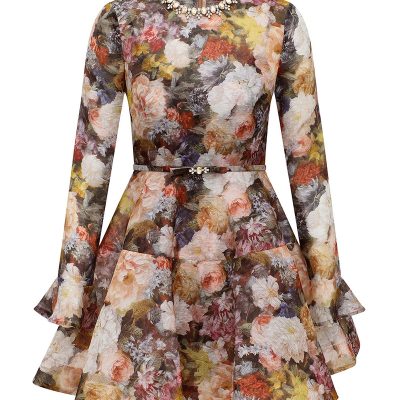 Zimmermann Alchemy Peplum Mini Dress - Rosette