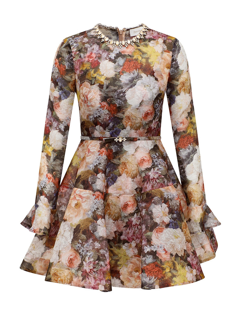 Zimmermann-Alchemy-Peplum-Mini-Dress-Rosette Zimmermann Alchemy Peplum Mini Dress - Rosette