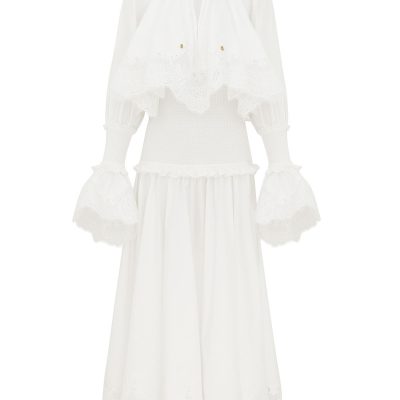 Zimmermann Alchemy Poplin Maxi Dress - Ivory