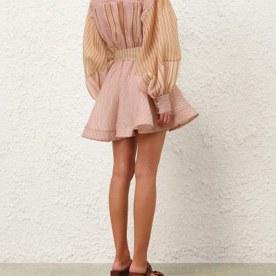 Zimmermann Alchemy Striped Mini Dress - Multi Pink Stripe 3 Zimmermann Alchemy Striped Mini Dress Multi Pink Stripe 3