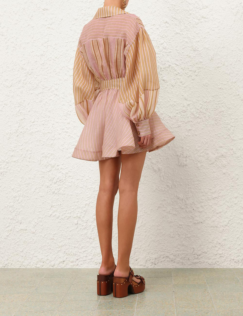 Zimmermann-Alchemy-Striped-Mini-Dress-Multi-Pink-Stripe-3 Zimmermann Alchemy Striped Mini Dress Multi Pink Stripe 3