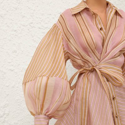 Zimmermann Alchemy Striped Mini Dress - Multi Pink Stripe 4 Zimmermann Alchemy Striped Mini Dress Multi Pink Stripe 4