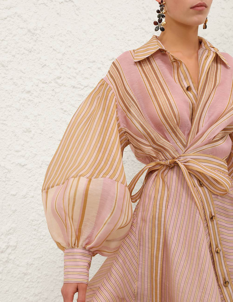 Zimmermann-Alchemy-Striped-Mini-Dress-Multi-Pink-Stripe-4 Zimmermann Alchemy Striped Mini Dress Multi Pink Stripe 4