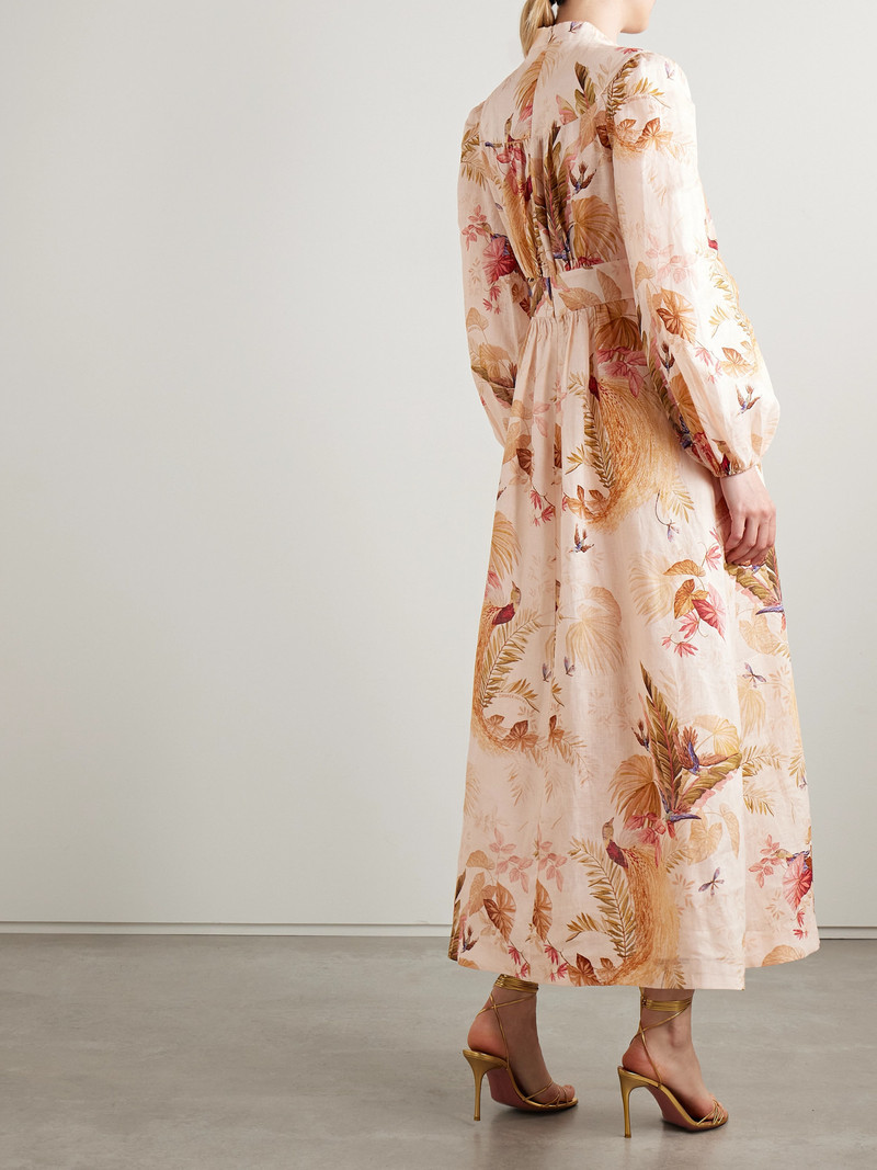 Zimmermann-Ascension-Printed-Linen-Midi-Dress-Orange-2 Zimmermann Ascension Printed Linen Midi Dress Orange 2