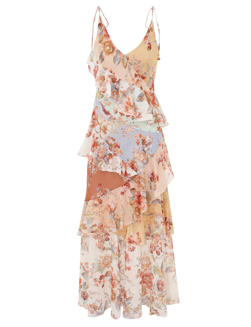 Zimmermann-Awaken-Frilled-Slip-Dress-Spliced-Print Zimmermann Awaken Frilled Slip Dress - Spliced Print