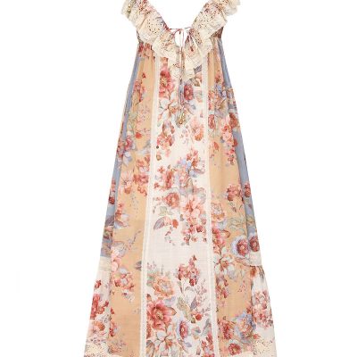 Zimmermann Awaken Lace Trim Dress - Spliced Print