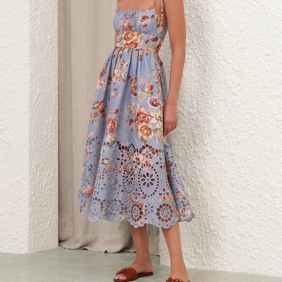 Zimmermann Awaken Picnic Dress - Chambray Floral 2 Zimmermann Awaken Picnic Dress Chambray Floral 2