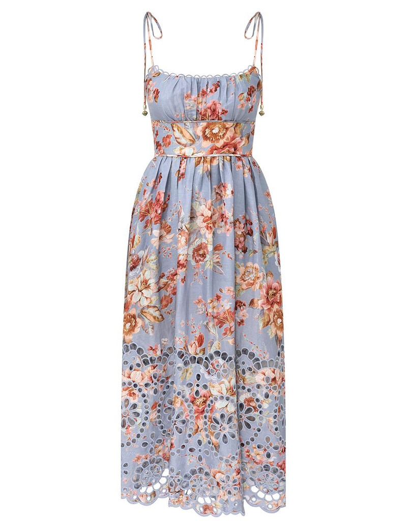 Zimmermann-Awaken-Picnic-Dress-Chambray-Floral Zimmermann Awaken Picnic Dress - Chambray Floral