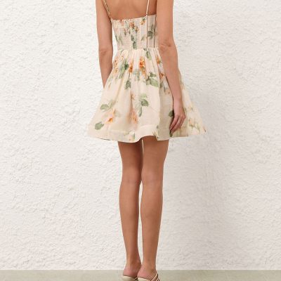 Zimmermann Carousel Corset Mini Dress - Cream Rose 3 Zimmermann Carousel Corset Mini Dress Cream Rose 3
