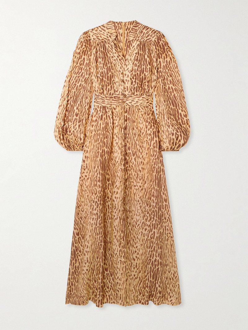 Zimmermann-Cascadian-Leopard-Print-Linen-Maxi-Dress-Animal-Print Zimmermann Cascadian Leopard-Print Linen Maxi Dress - Animal Print