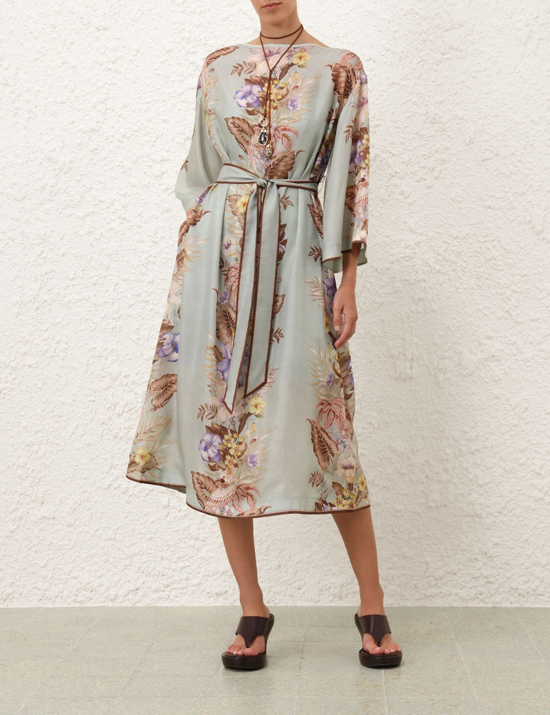 Zimmermann-Coco-Tunic-Midi-Dress-Sage-Multi-Floral-1 Zimmermann Coco Tunic Midi Dress Sage Multi Floral 1