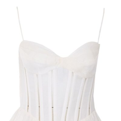 Zimmermann Corset Midi Dress - White 2 Zimmermann Corset Midi Dress White 2