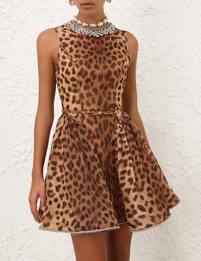 Zimmermann-Crush-Panelled-Mini-Dress-Leopard-1 Zimmermann Crush Panelled Mini Dress Leopard 1