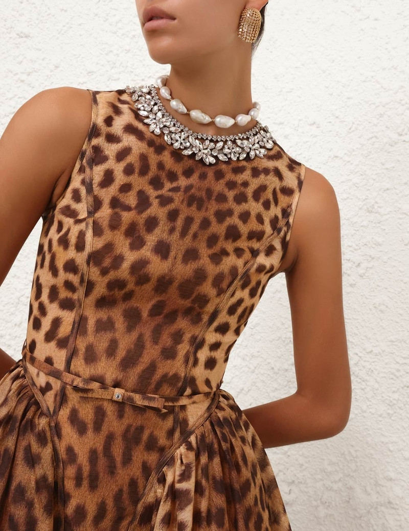 Zimmermann-Crush-Panelled-Mini-Dress-Leopard-4 Zimmermann Crush Panelled Mini Dress Leopard 4