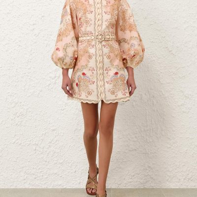 Zimmermann Daylight Mini Dress - Wallpaper Floral Blush 2 Zimmermann Daylight Mini Dress Wallpaper Floral Blush 2