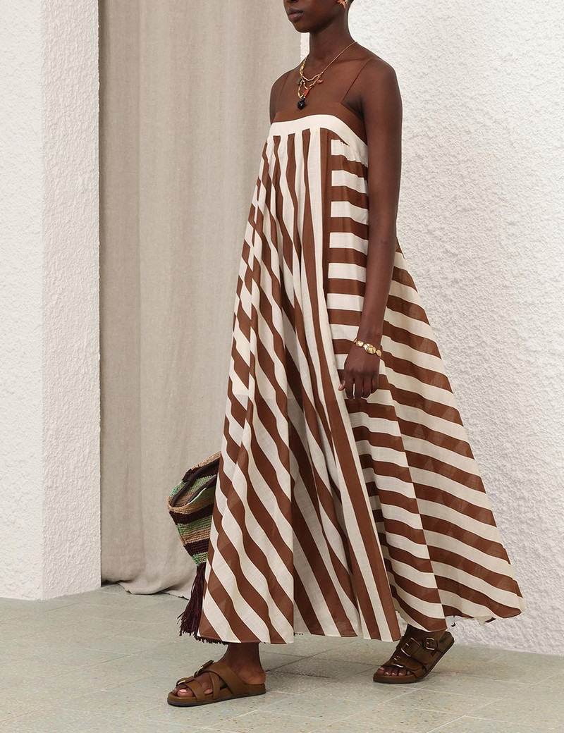 Zimmermann-Daylight-Stripe-Maxi-Dress-Choc-Cream-Stripe-2 Zimmermann Daylight Stripe Maxi Dress Choc Cream Stripe 2