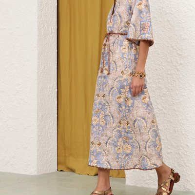 Zimmermann Daylight Tunic Midi - Damask Denim 2 Zimmermann Daylight Tunic Midi Damask Denim 2