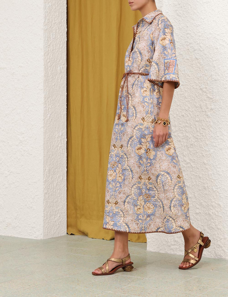 Zimmermann-Daylight-Tunic-Midi-Damask-Denim-2 Zimmermann Daylight Tunic Midi Damask Denim 2