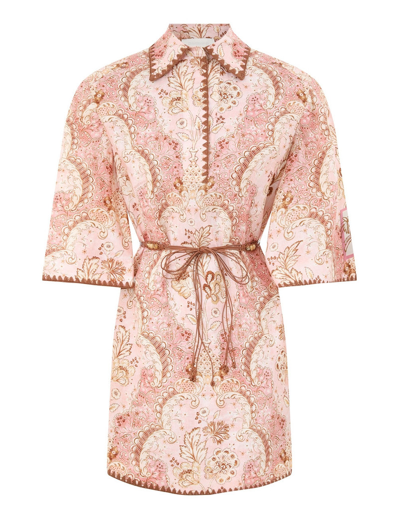 Zimmermann-Daylight-Tunic-Mini-Damask-Rose Zimmermann Daylight Tunic Mini - Damask Rose