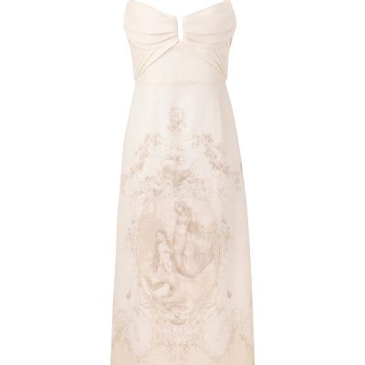 Zimmermann Drape Midi Dress - Mermaid Toile