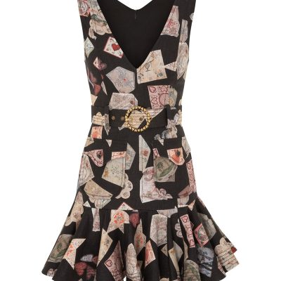 Zimmermann Dream Flip Mini Dress - Black Love Letter