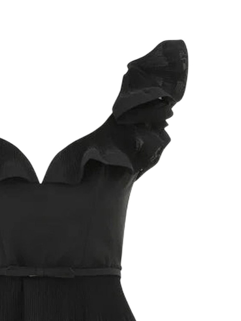 Zimmermann-Frill-Pleated-Mini-Dress-Black-1 Zimmermann Frill Pleated Mini Dress Black 1
