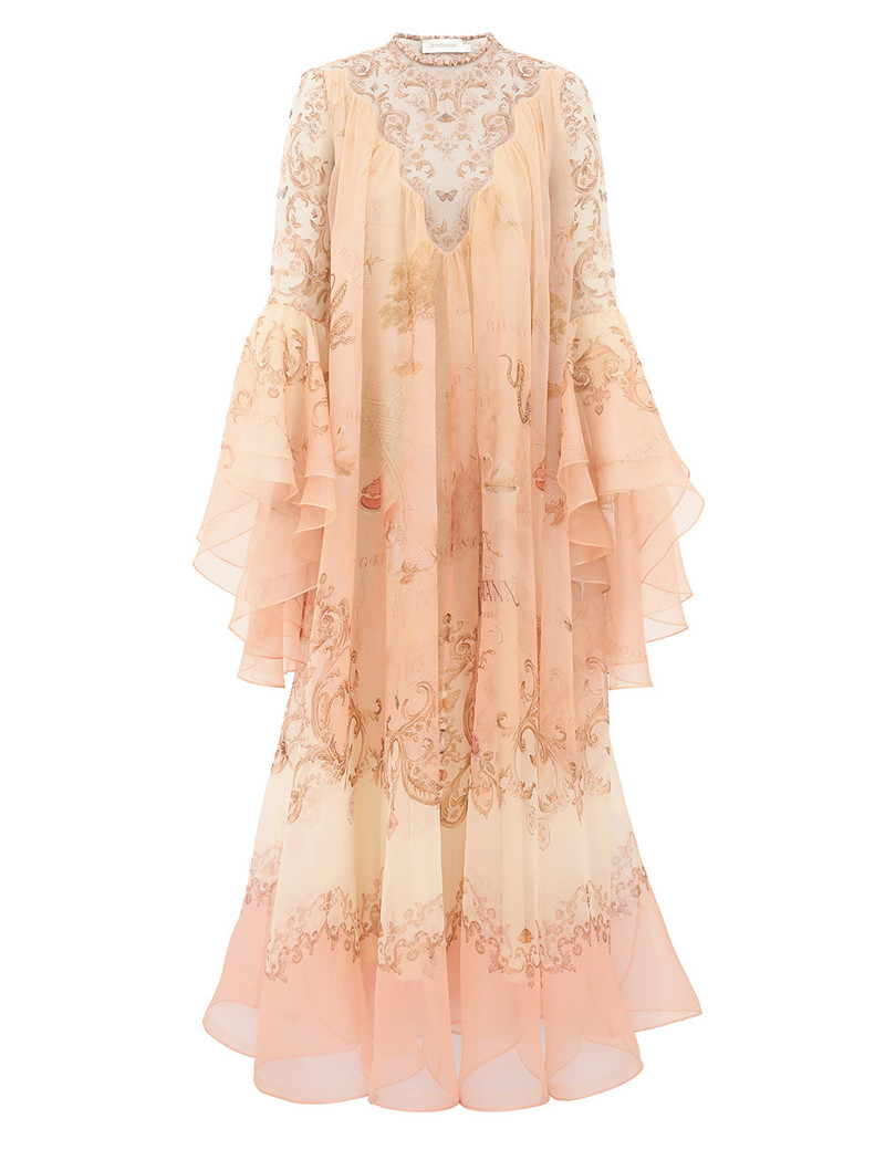 Zimmermann-Hypnotic-Maxi-Dress-Map-Print Zimmermann Hypnotic Maxi Dress - Map Print
