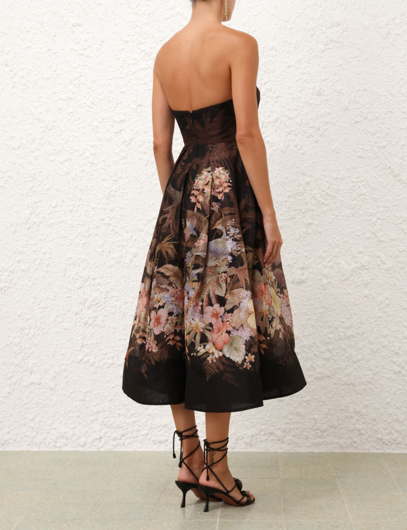 Zimmermann-Illuminate-Draped-Midi-Dress-Black-Tropical-3 Zimmermann Illuminate Draped Midi Dress Black Tropical 3