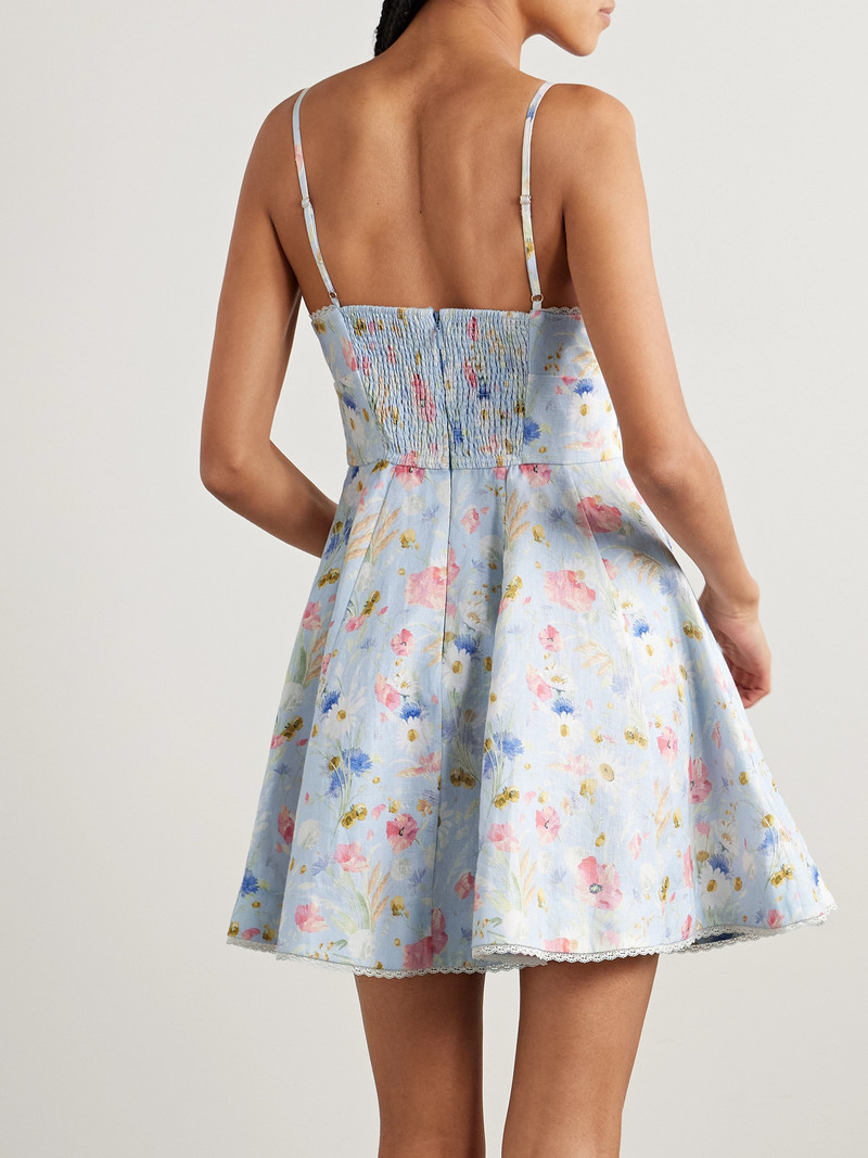 Zimmermann-Lucky-Lace-Trimmed-Floral-Print-Linen-Mini-Dress-Blue-2 Zimmermann Lucky Lace Trimmed Floral Print Linen Mini Dress Blue 2